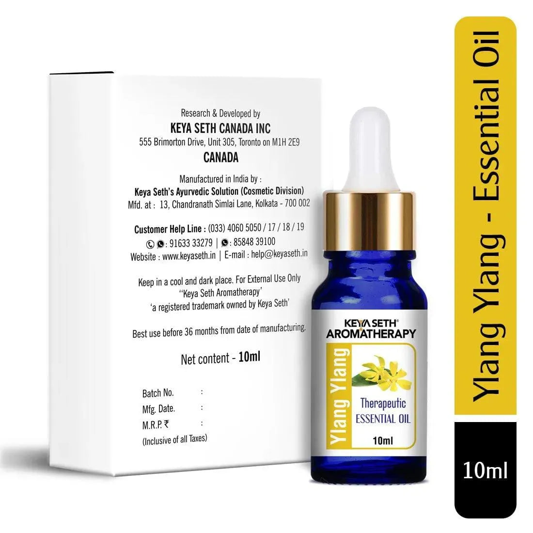 Ylang Ylang Essential Oil, Therapeutic Pure & Natural, Romantic, Relaxing, Antidepressant, Skin & Hair Tonic,10ml 10ml